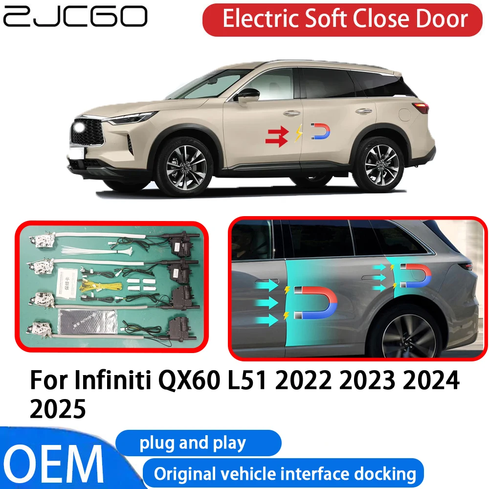 for Infiniti QX60 L51 2022 2023 2024 2025 Car Automatic Electric Soft Close Door Closer System OEM Plug and Play Comfort Closing