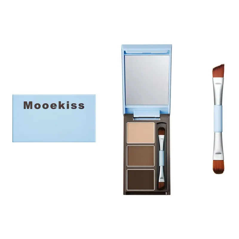 Mooekiss Three-color Eyebrow Powder Is Waterproof, Sweat-resistant, Long-lasting, Natural-looking, Offering Three-in-one Nose