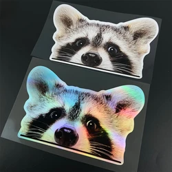 1PC Peeking Racoon Motorcycle Stickers Waterproof DIY Motorbike Fuel Tank Fairing Durable Vinyl Decals Car Trunk Window Decor