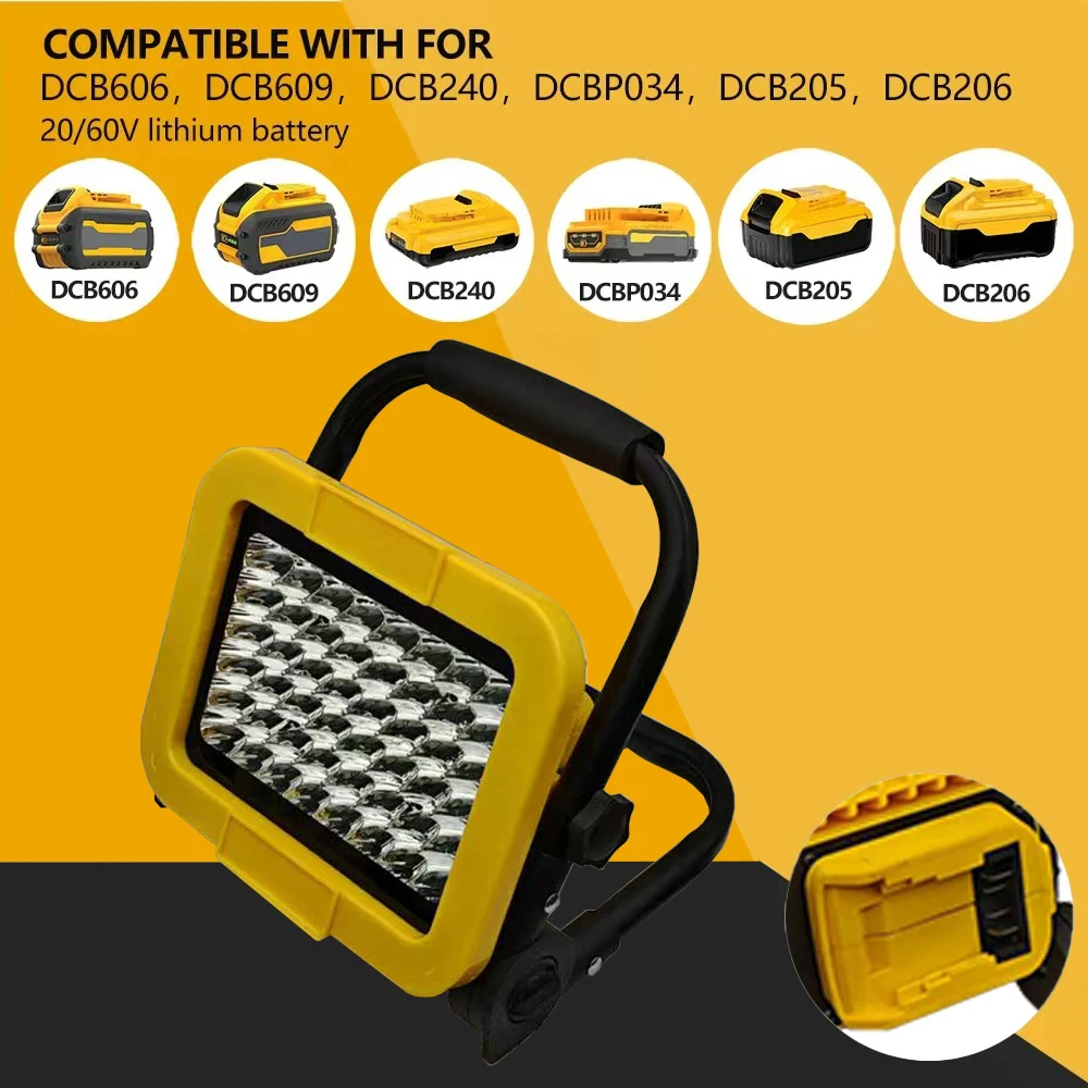 

Чехол для литиевой батареи Makita BL1830 для DeWalt для XR 18 В 20 В для Milwaukee для M18, рабочий светильник, лампа для кемпинга, USB Power Bank