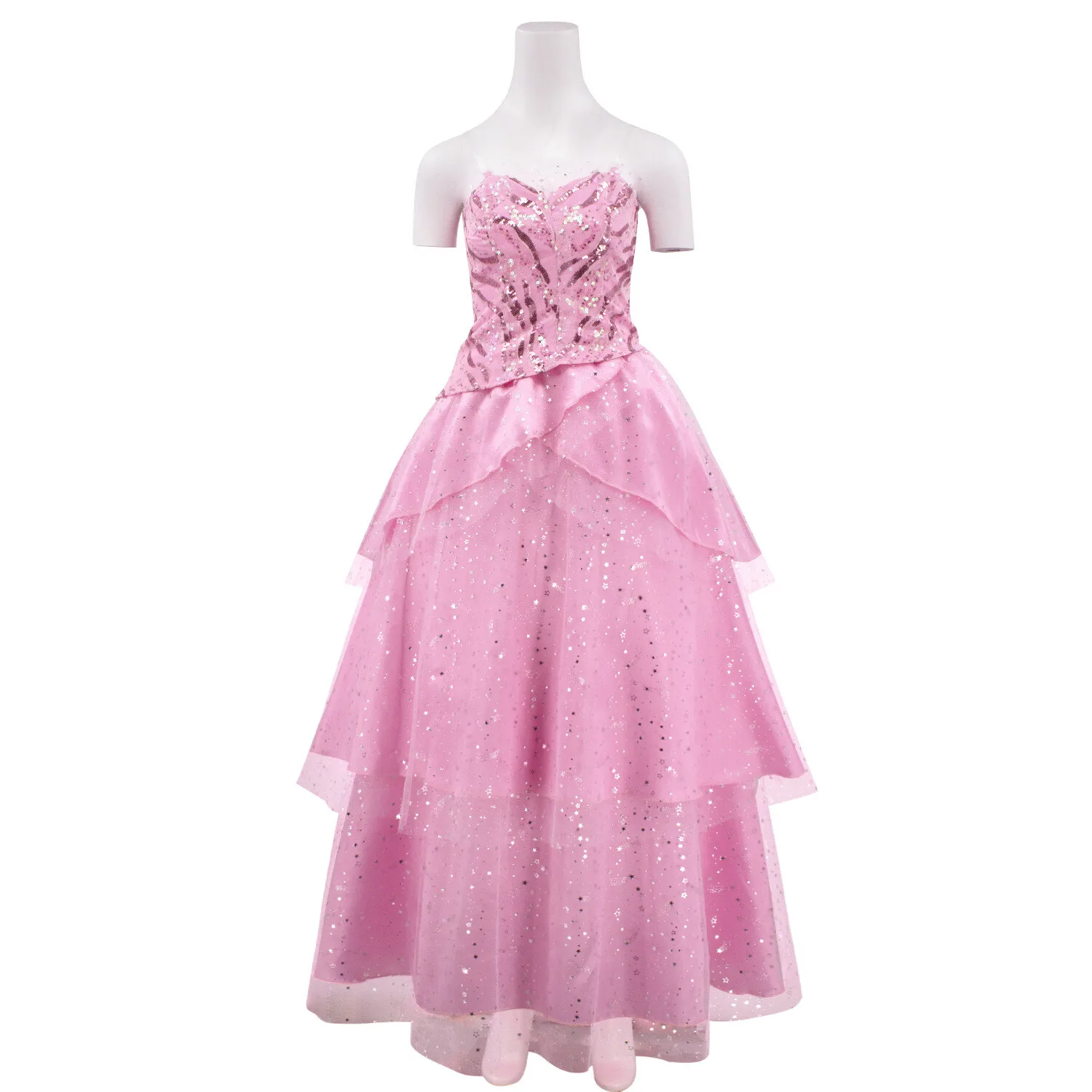

Fulujiacos Glinda Cosplay Costume Women Pink Dress Girls Outfit