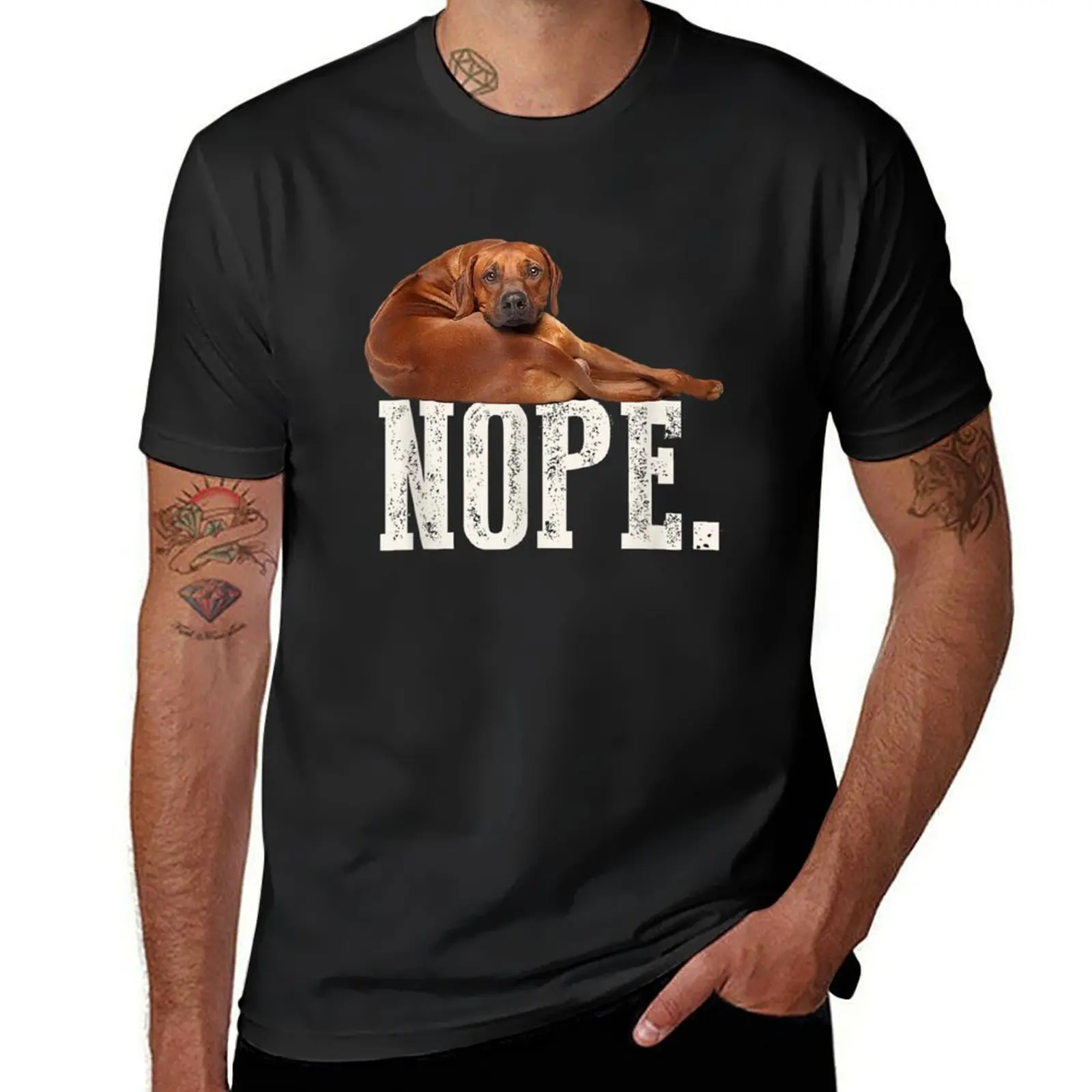 

Funny Rhodesian Ridgeback T-Shirt quick drying summer top slim fit t shirts for men