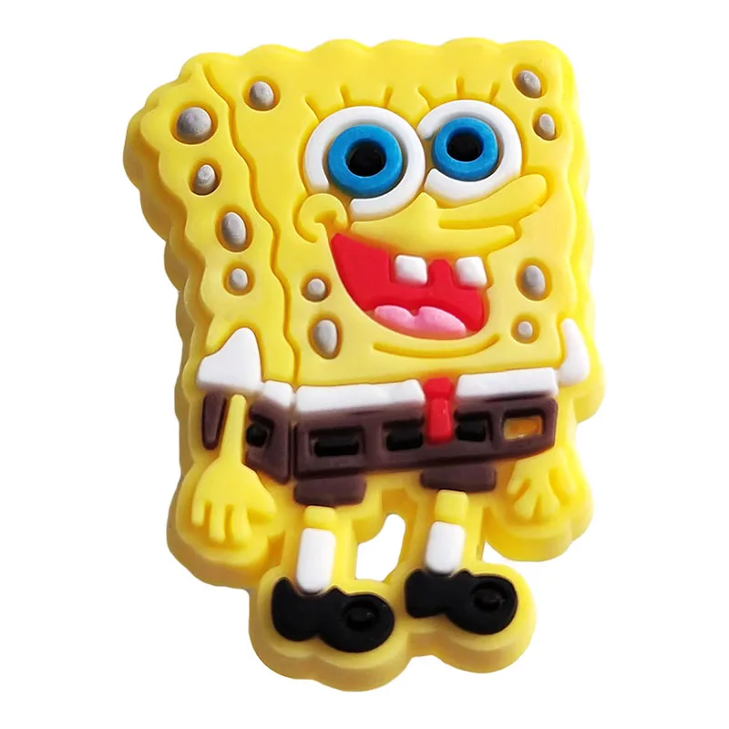 SpongeBob SquarePants 1-20pcs Cartoon Shoe Charms DIY Shoe Decoration PVC For Clog Garden Sandal Kids Gifts Shoes Accessories