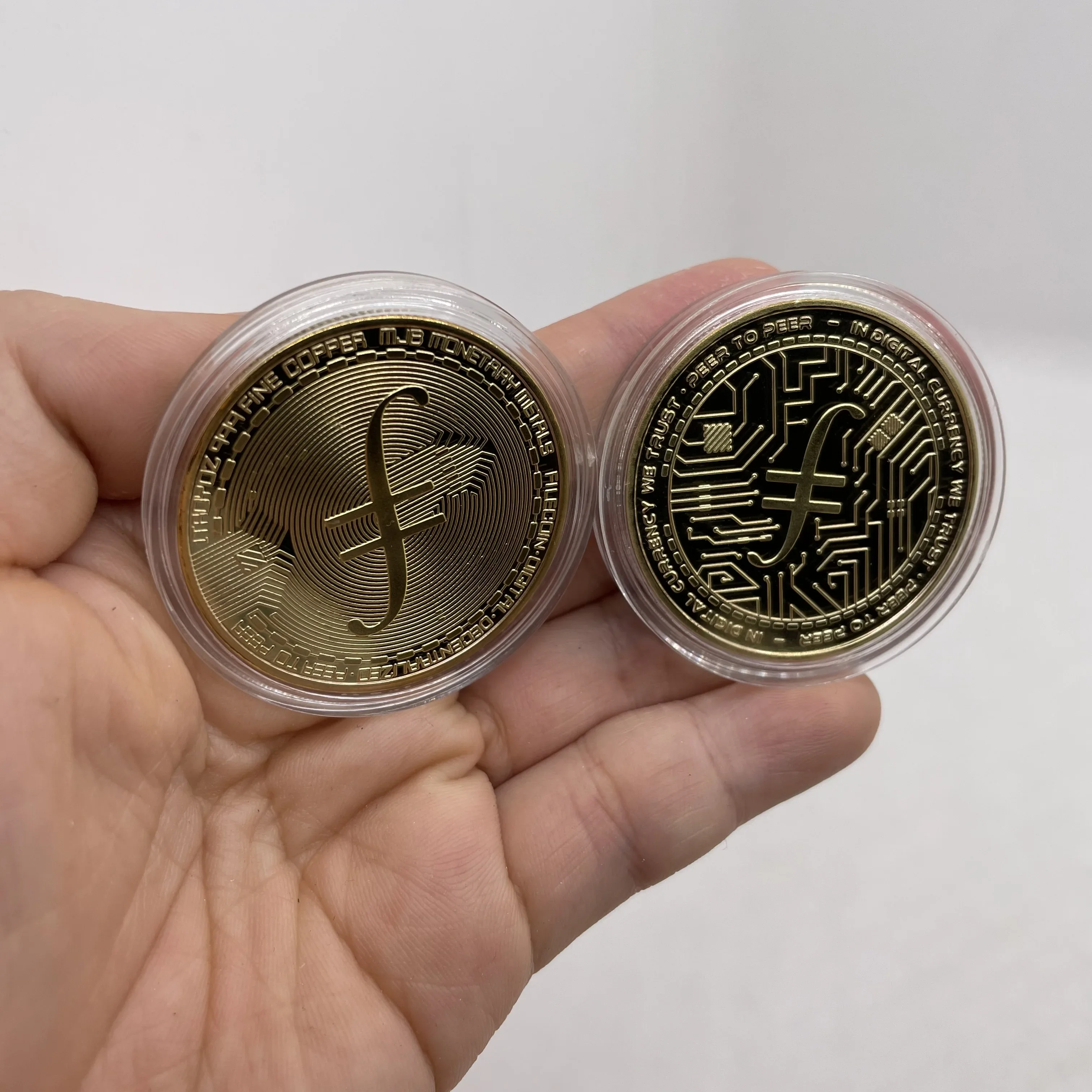 Gold Plated Commemorative Crypto Coin Lumen Stellar XRP Digital Quick Micropayment Currency Cryptocurrency Collectible Great Gif