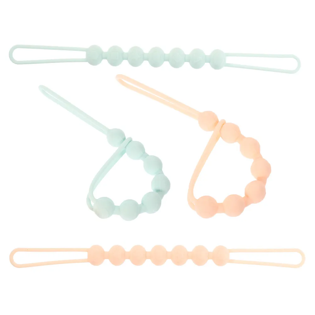 4Pcs Silicone Pacifier Clips Stylish Simple Color Easy Clean Durable Design Suitable Both Boys Girls Must Have