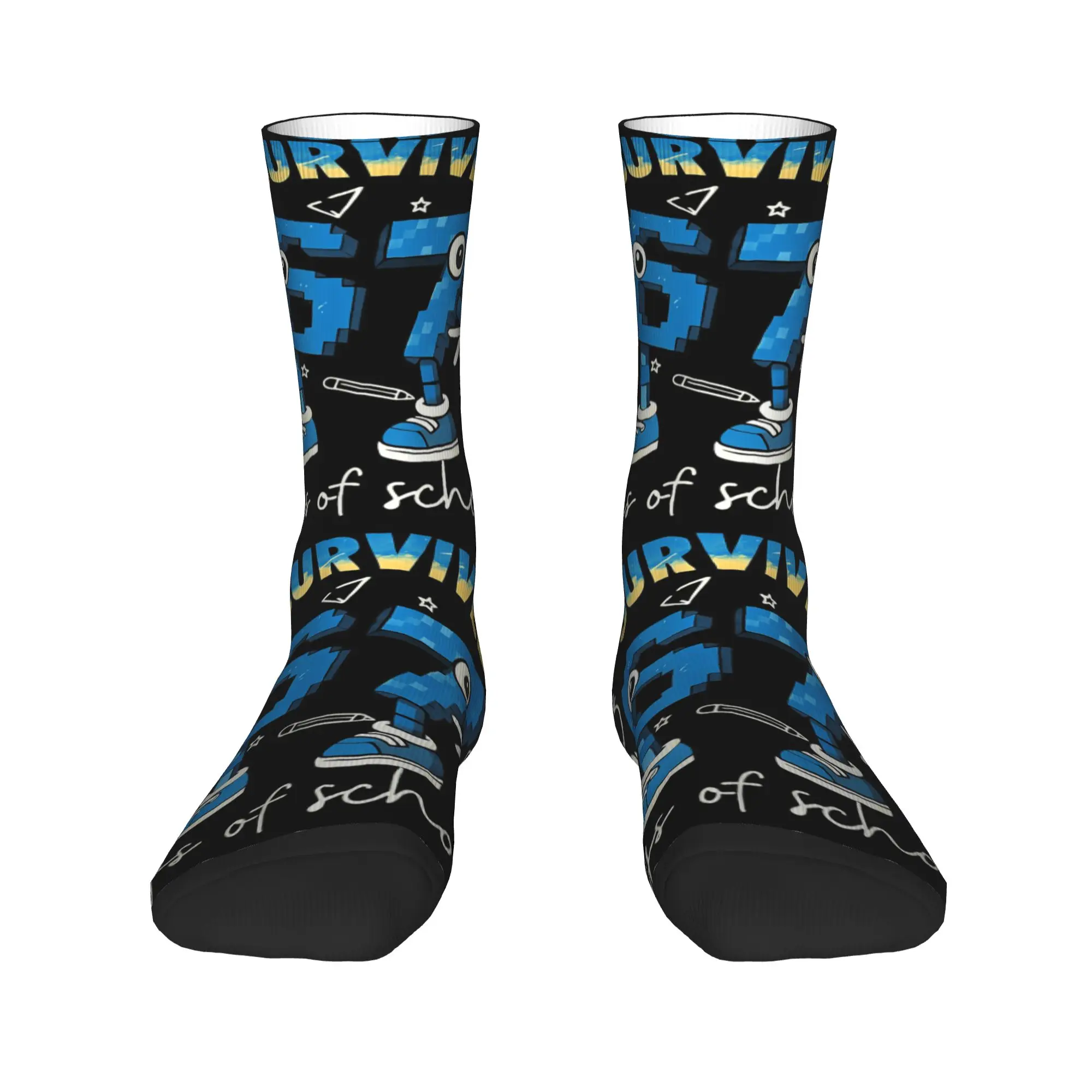 Men Socks I Survived 67 Days of School Funny Six Seven Brainrot Gifts  Stockings Winter Modern Socks Skateboard Non-Slip Socks