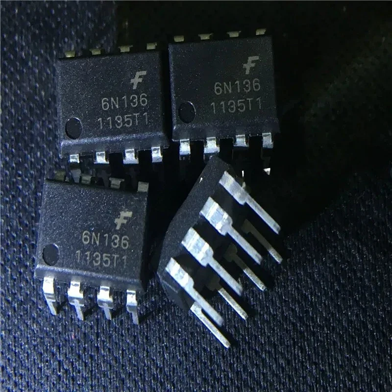 10Pcs 6N136 A6N136 photoelectric coupling FSC AVAGO DIP8 SOP8 imported original, can be shot directly, sample