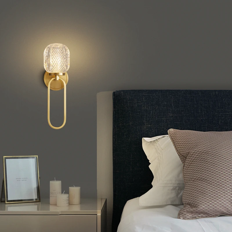 TYLA Modern Brass Wall Lamp LED Indoor Sconce Lighting Simple and Chic Creative Decor for Home Bedroom Bedside