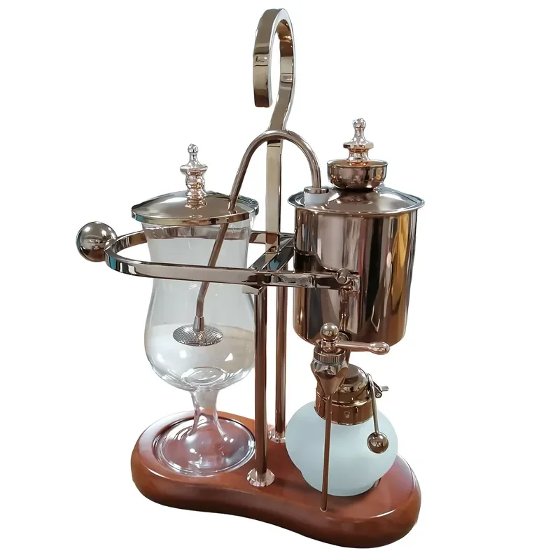Rose Gold Royal Balance Siphon Coffee Maker Tea Brewer Vacuum Pot Glass Stovetop Percolator Home Barista Equipment