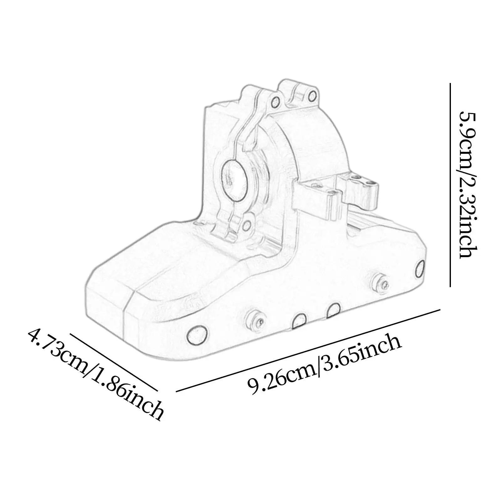 Componente de aluminio de la cubierta de la caja de cambios trasera del coche RC 1:14 para modelos 14301 14303
