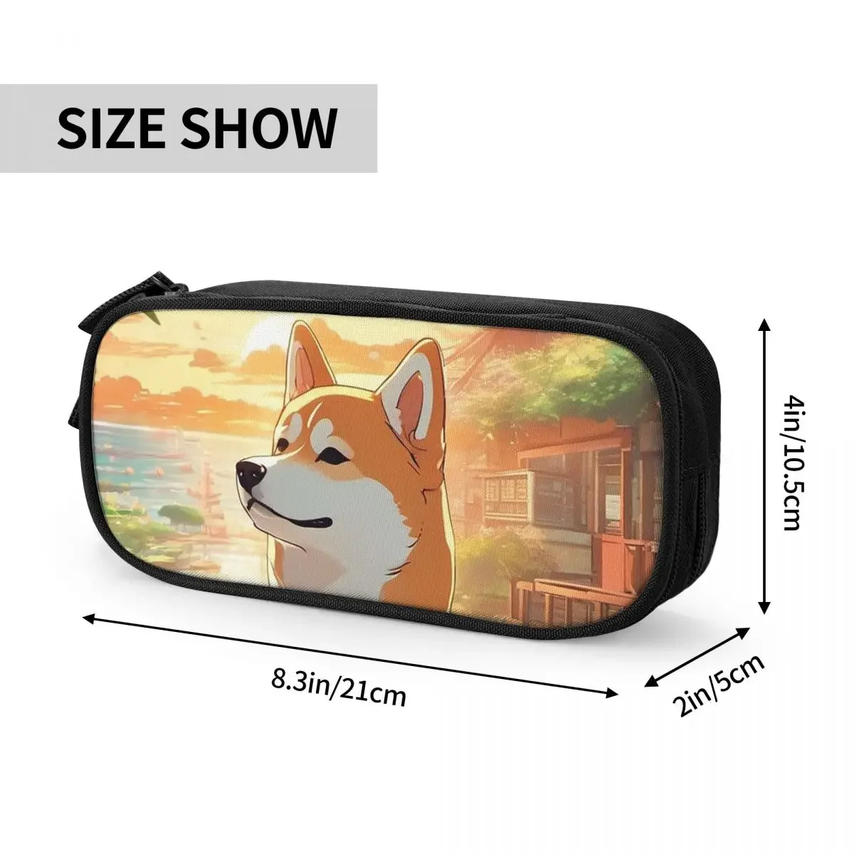 AI توليد Shiba Inu مقلمة لهدايا الطلاب صندوق القلم حقيبة أقلام رصاص تخزين كبير قلم رصاص الحقيبة حامل القلم #4