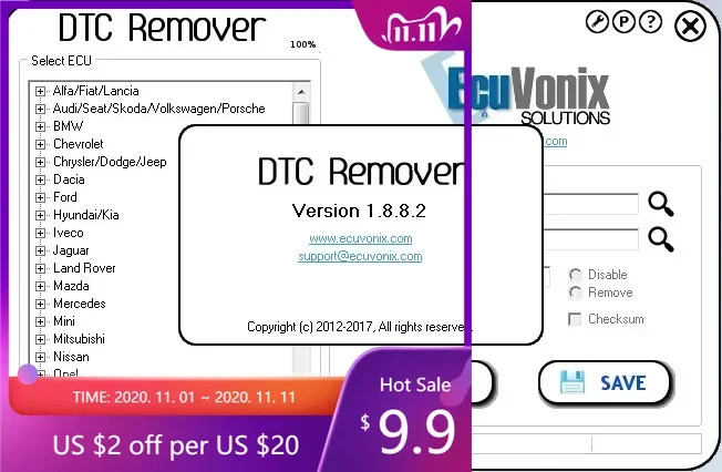 

Full Pack AutoCD EcuVonix (DTC Remover 2.5.6+IMMO Универсальное декодирование 4,5+ EDC17 Checksum Calc + AIRBAG Universal Repair 3.8