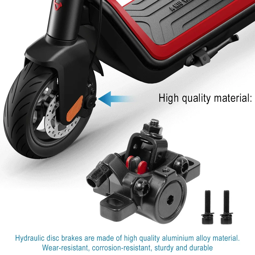 Front Wheel Aluminum Alloy Brake Caliper Brake Pads 120mm Disc Brake Rotor for NIU KQi2 KQi3 Scooter for KQi3 Brake Handle Parts