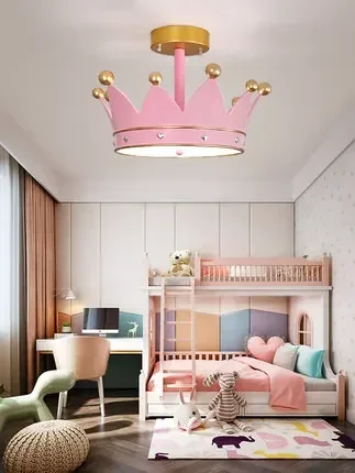 Kreative Prinzessin Zimmer Kinder Schlafzimmer Lampe Mädchen einfache Persönlichkeit europäischen Cartoon warme Krone Deckenleuchte