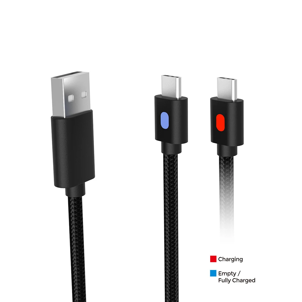 DOBE USB to Type-C Charging Cable TY-0803D for PS5/XBOX/Switch with LED Indicator,80cm Nylon Braided Cord(Wall Plug Not Included