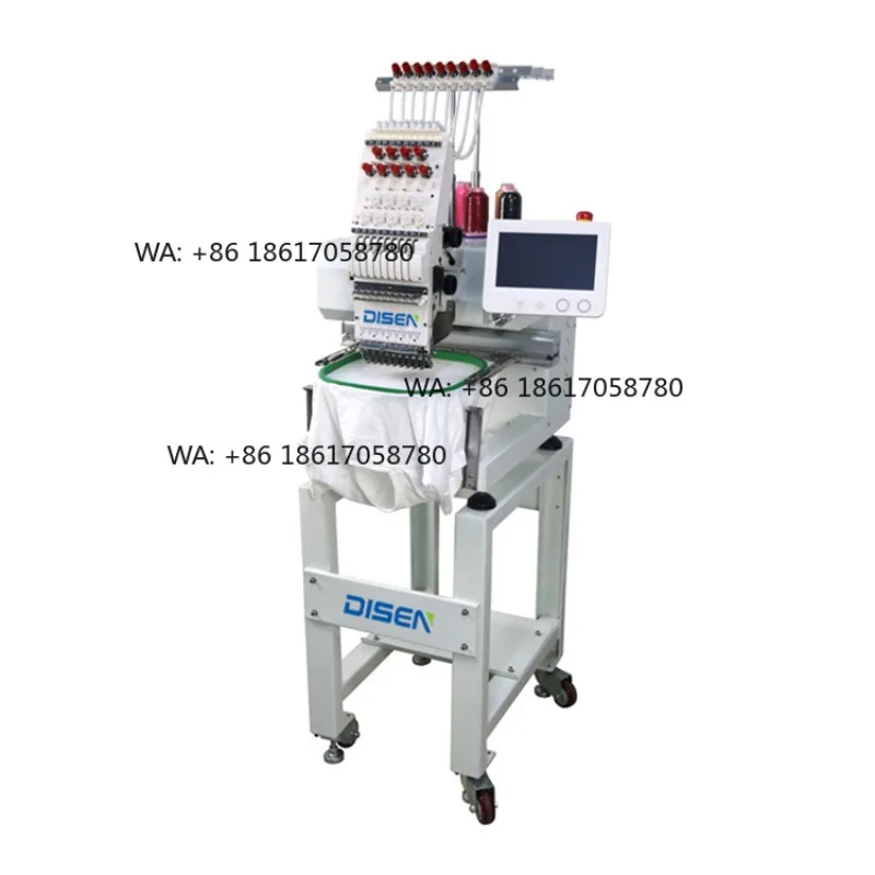 Dahao 9 12  15 Needles Computer Small Sewing Machine Embroidery Machine Single Head Cap Flat Garments Embroidery Machine