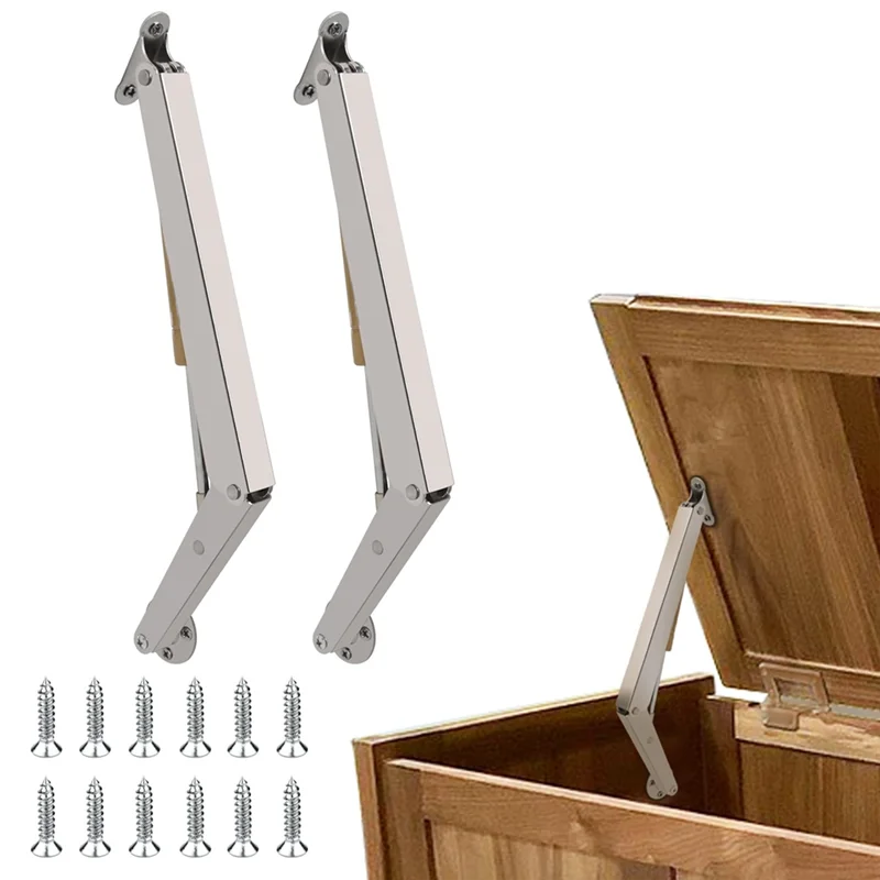 

A98E-2 Pack 150N Gas Strut Spring Hinges For Heavy Lid Lid Support Hinge For Box, Bench, Toolbox