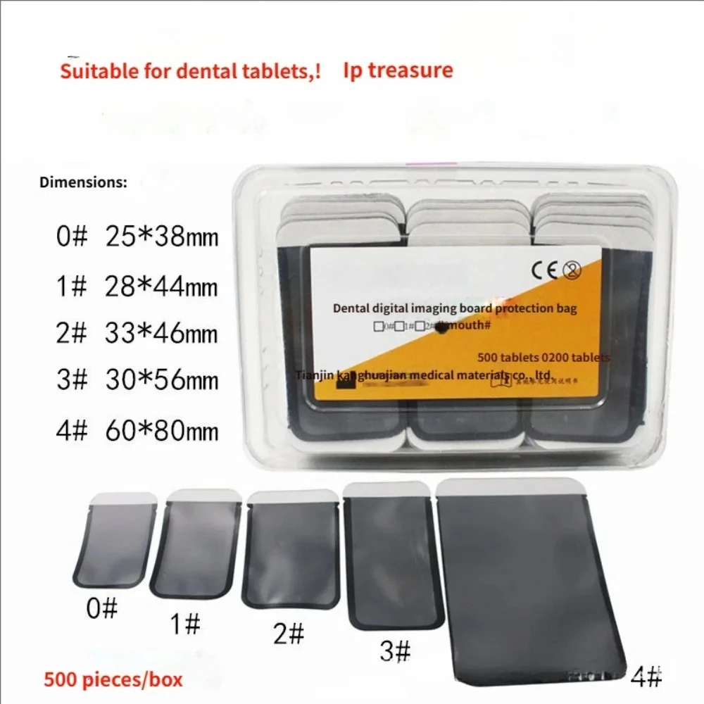Digital Scan Phosphor Plate Protective Bags, Disposable  Film Barrier Envelopes Sizes 0 1 2 3 4
