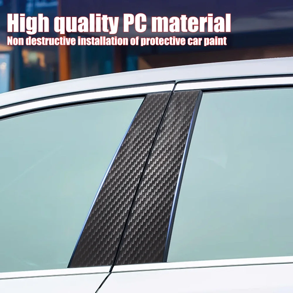 Carbon Fiber Vinyl Tape Car Stickers Decals Pillar Hood Roof Door Protective Film Universal Center Pillar Modification Sticker