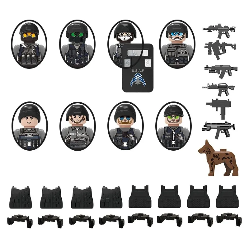 Mini Cartoon Characters Figures for City Girl Friend Towns Building Block Figure Police Athletes Doctor Teacher SWAT Soldier toy