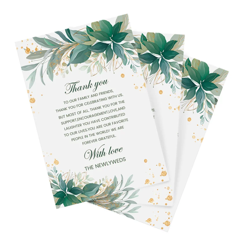 10/20Pcs 10cm*15cm Flowers Wedding Dinner Event Table Card Thank You Cards Party Decorative Writable Cards Wedding Invitations