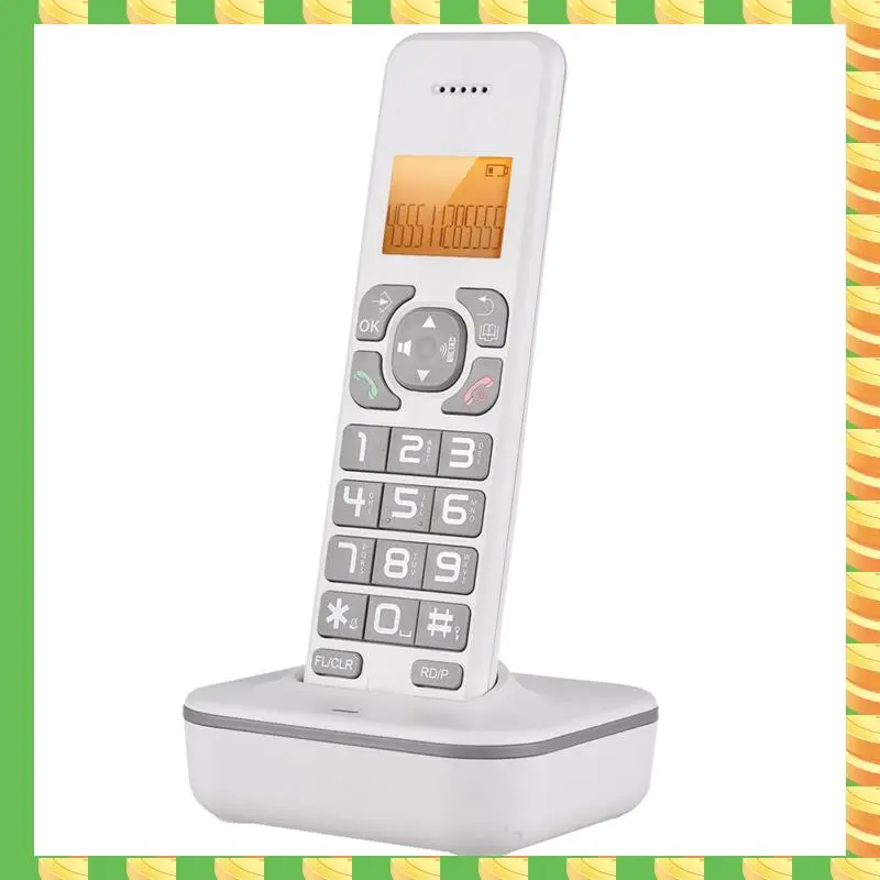 AB53 D1102B Cordless Phone With Answering Machine Caller ID/Call Waiting 1.6 Inch Backlight LCD 3 Line Screen EU Plug