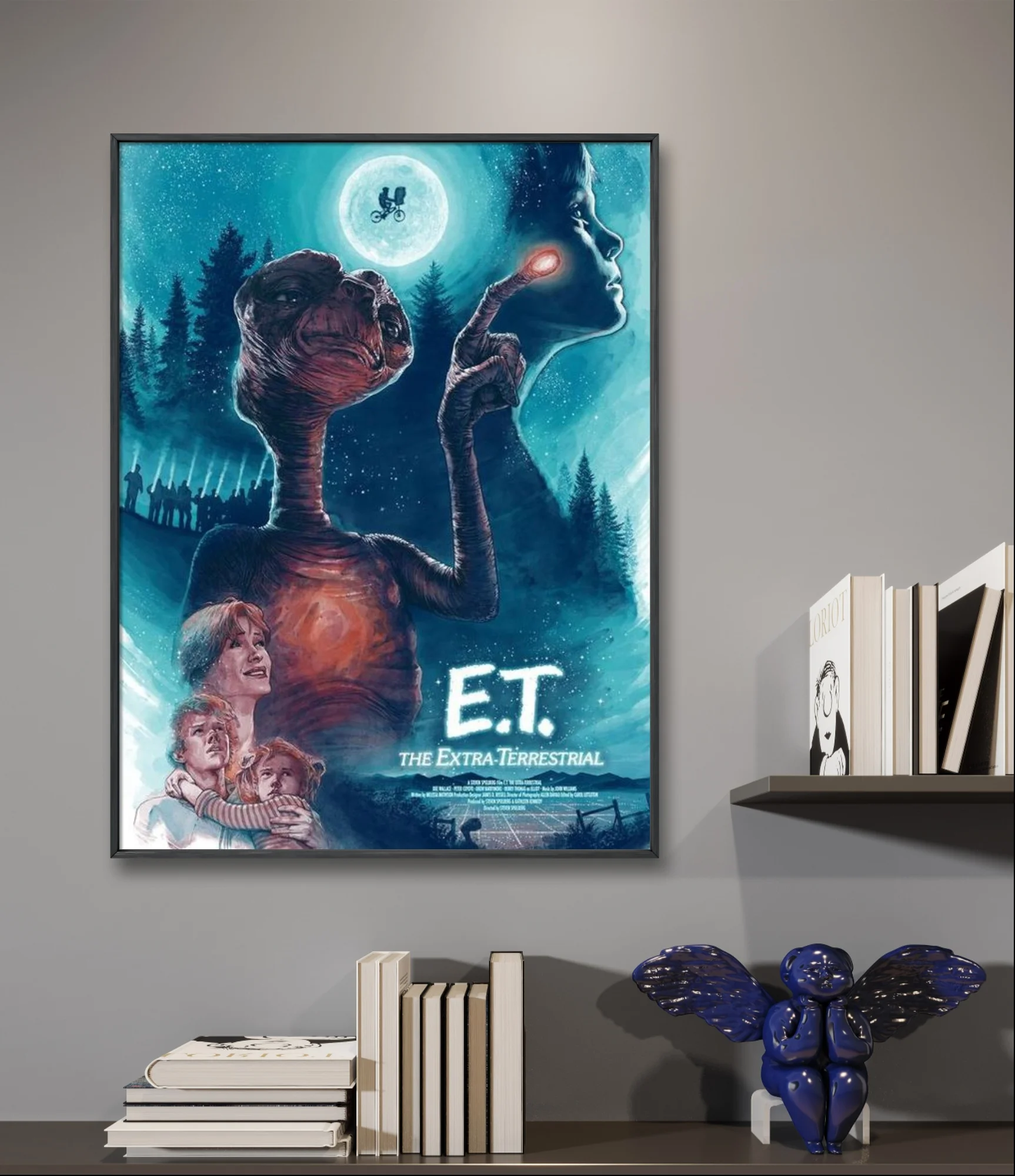 ET Diamond Painting Kit Sci-fi Movie Poster Diy Diamond Embroidery Rhinestone Cross Stitch Children Gift Home Decor Handicrafts