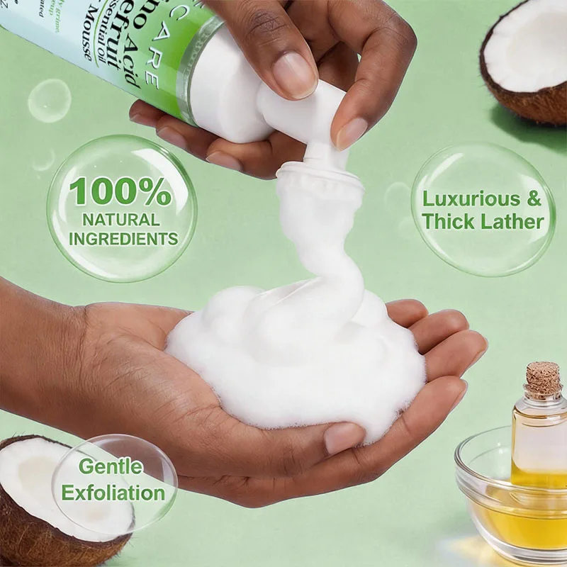 Afcare Natural Amino Acid Grapefruit Face Cleanser Gentle Mousse Foam Deep Cleansing Lightweight Daily Care without Dryness