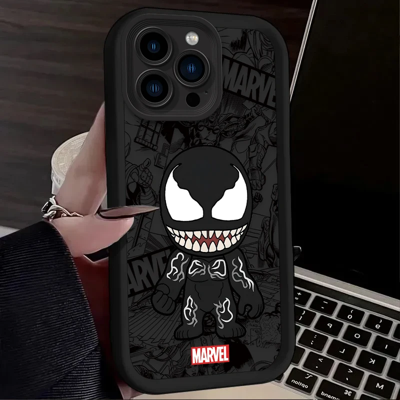 เคสโทรศัพท์ลายสไปเดอร์แมน เดดพูล กรูท สำหรับ iPhone 16 16E 15 14 13 12 11 Pro Max X XS X S Max XR SE 2020 SE4 7 8 ป้องกันแรงกระแทก