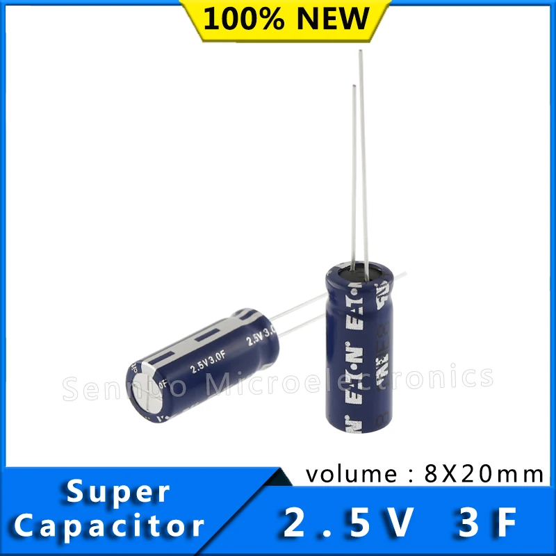 NEW 2.5V 3F HB supercapacitorsCylindrical cells HB0820-2R5305-R farah capacitance Low ESR high power density 2.5V 3F 8x20mm