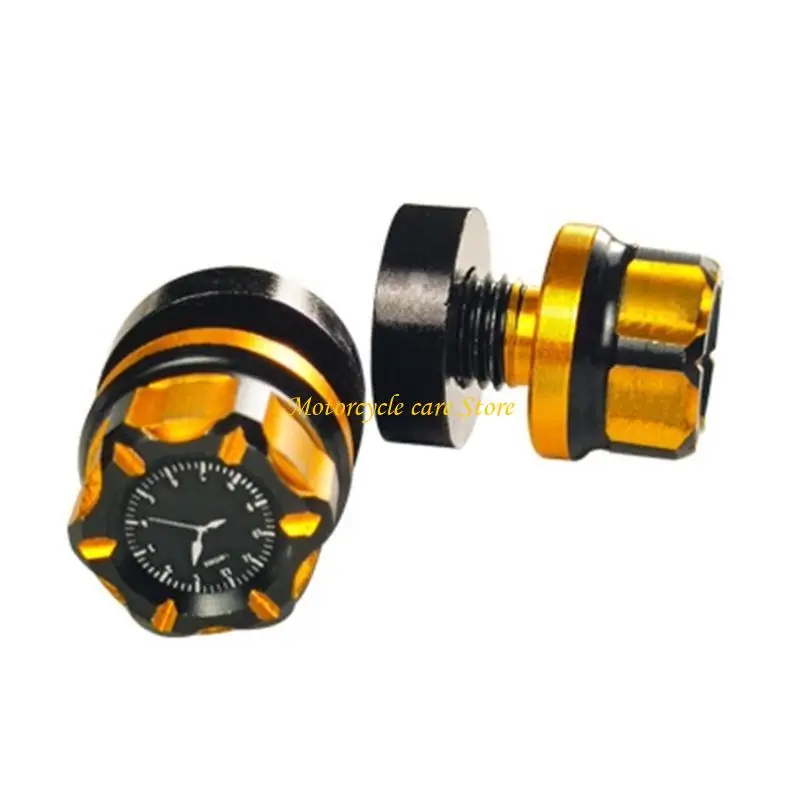 U75F 2Pcs Motorcycle Hole Rustproof Screws Universal Aluminum Rearview Plugs for Most Motorbike Scooter