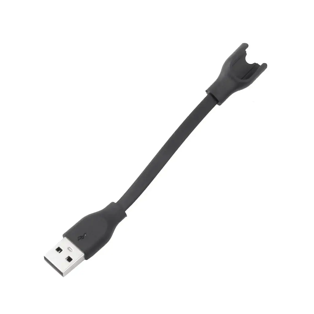 Cabo de Carregamento USB para Relógio, Preto, Durável, Cabo de Energia para Smart Band 2, Rastreador de Fitness, Uso Doméstico e Viagens