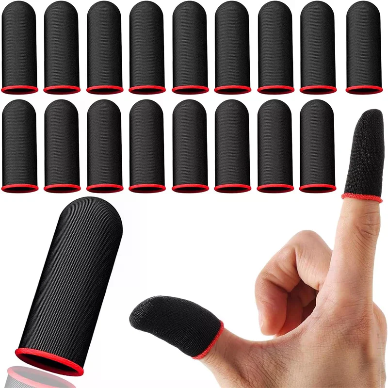 Phone Gaming Finger Sleeves Game Hand Controller Gloves Anti Sweat Breathable Seamless Touchscreen Finger Cover 20Pcs