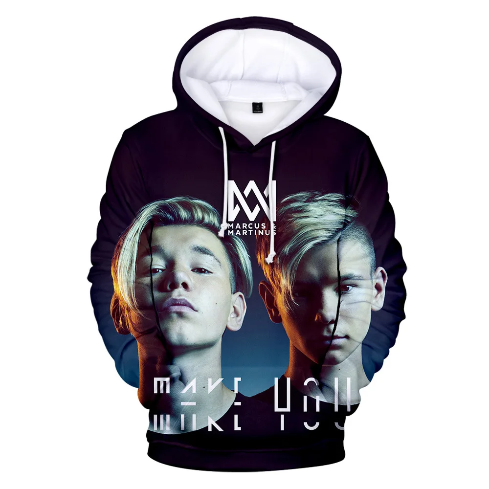 2023 NEW Marcus and Martinus 3D Print Hoodies Women Men Fashion Casual Hooded Sweatshirts Harajuku Streetwear Oversized Hoodie