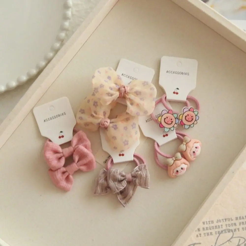 

10pcs Cute Bow-Knot Hair Ties Bow Scrunchies Kids Girls Elastic Rubber Bands Ponytail Holder Children Hair Accessories