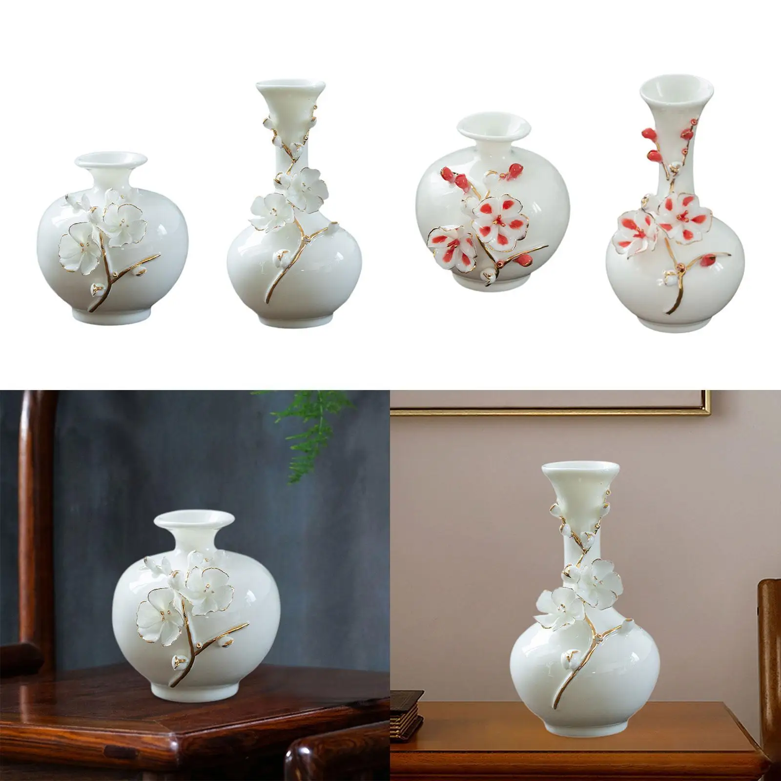 

Ceramic Flower Vase Aesthetic Flower Arrangement for Desk Wedding Decoration
