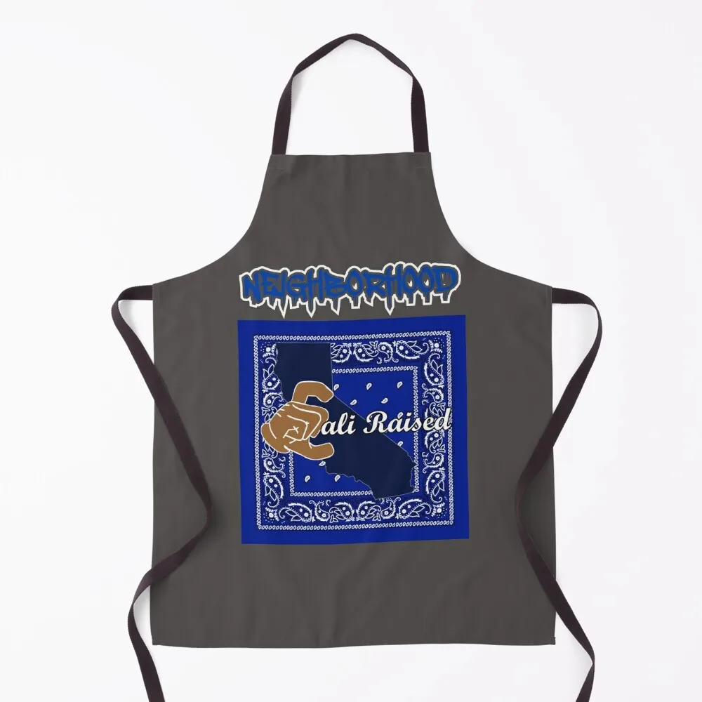 Cali Raised Blue bandana Apron kitchen and home Waterproof Kitchen For Women Things For Home And Kitchen Man Apron