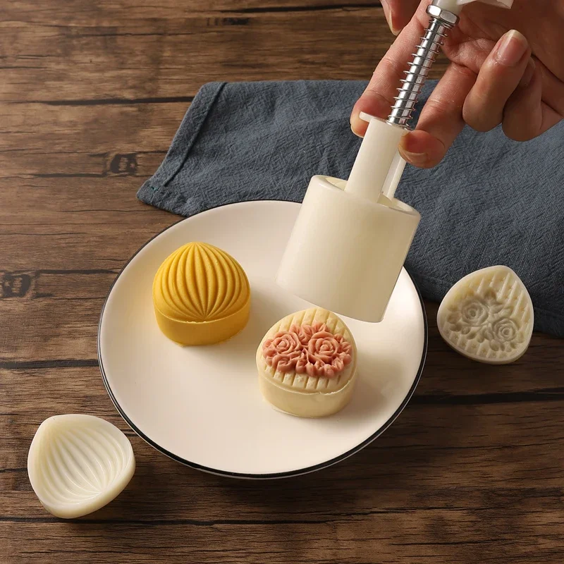 50g 75g cute chestnut mung bean cake ice skin moon cake mold shell nuts hand pressed diy dessert biscuit tool