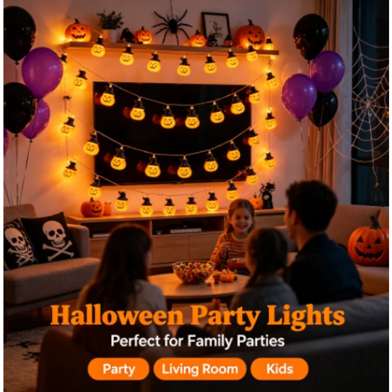 Classic Pumpkin Lantern Lamp Halloween Decorative for Festival Party Atmosphere Night Outdoor Garden Yard Porch Table Decor