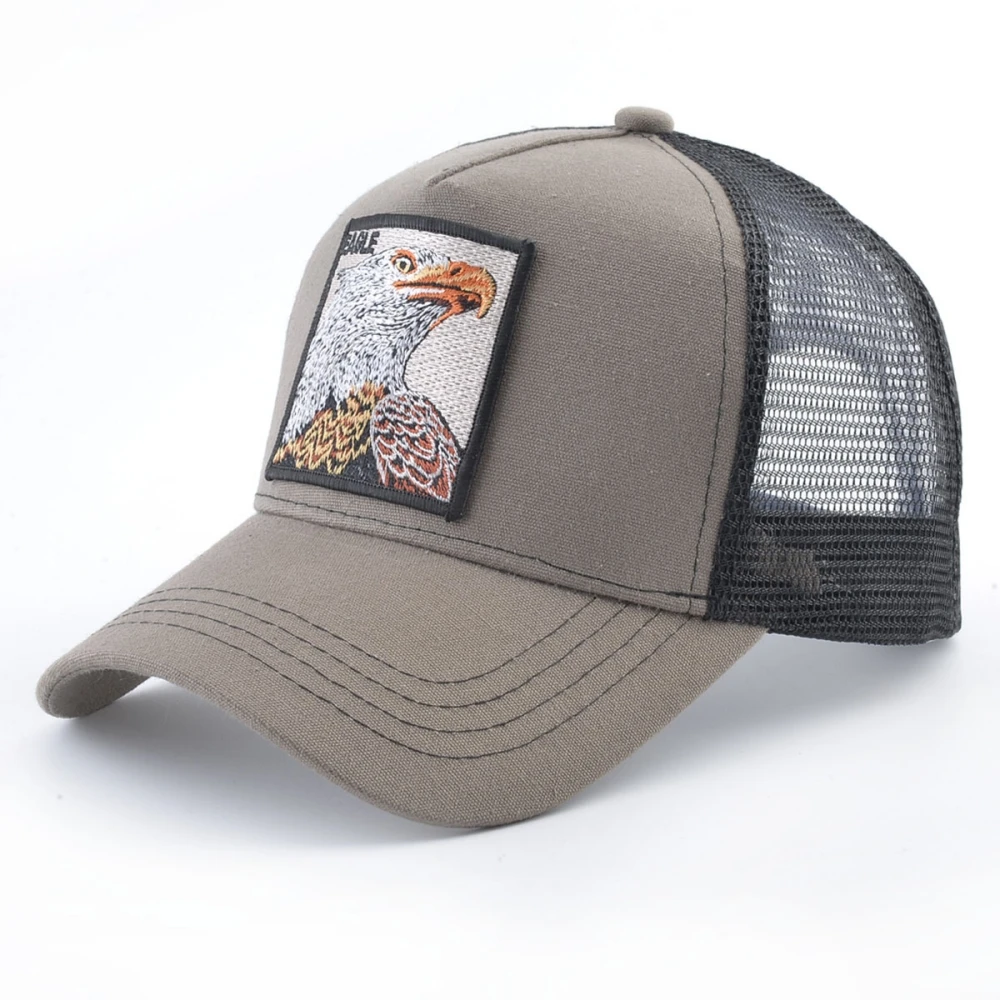 Camouflage-Baseballkappe mit gesticktem Adler-Patch, Vier-Jahreszeiten-Snapback-Visor-Mütze für Männer, modische Hip-Hop-Trucker-Kappe für Frauen – Detail 5
