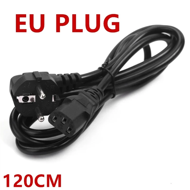 Durable 3-Prong 1.2m US EU UK AU 4Standards AC Power Supply Adapter Cord Cable Lead Charging Line Wires For PC Laptop