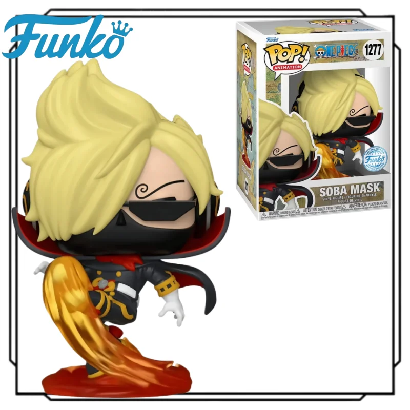 Funko Pop Animation Original de One Piece # Figura de Vinilo de Sanji con Máscara Soba 1277, Coleccionable Limitada, Adorno de Escritorio, Muñeco de Juguete, Regalo