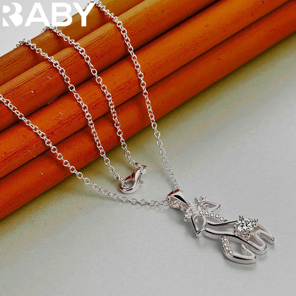 URBABY 40-75cm 925 스털링 실버 디자인 펜던트 목걸이 여성용 남성용 매력 트렌드 생일 선물 패션 파티 고급 보석