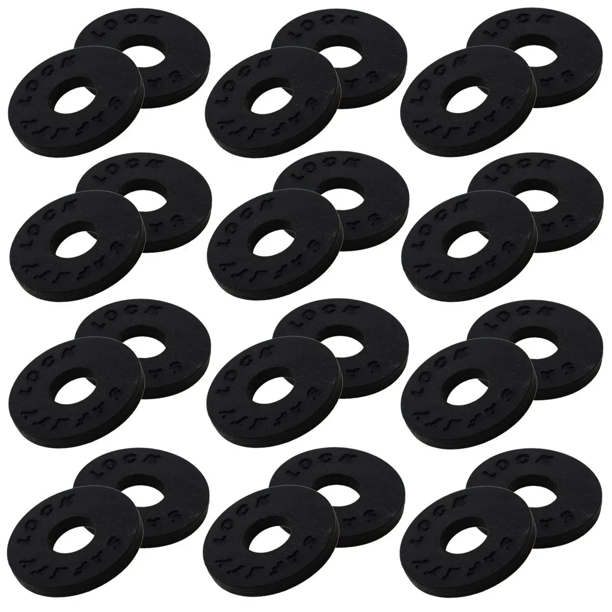 Guitar Strap Button 12 Pairs Premium Silicone Rubber Strap Locks Black