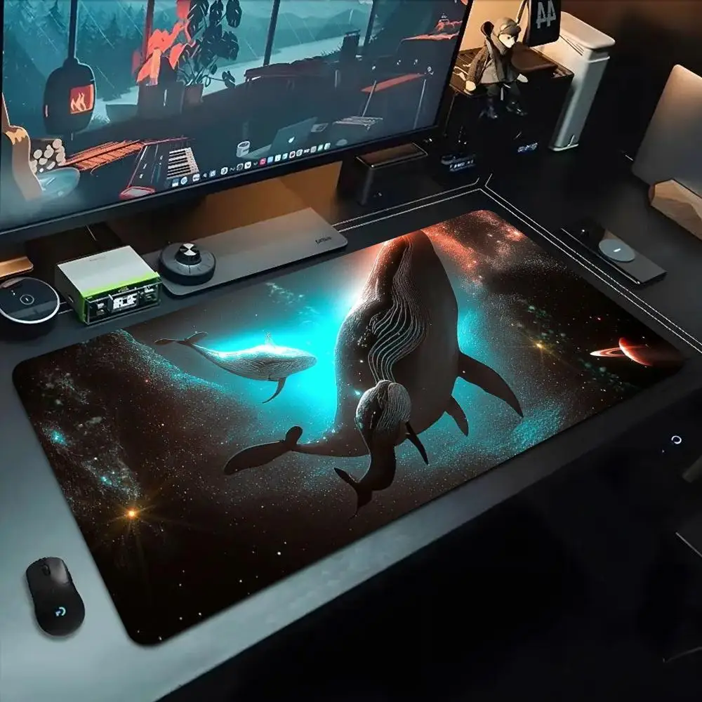 

Коврик для мыши в стиле фэнтези с китом 500X1000 мм, большой игровой коврик для мыши Gamer XL, резиновый коврик для клавиатуры отаку, коврик для ноутбука, стола