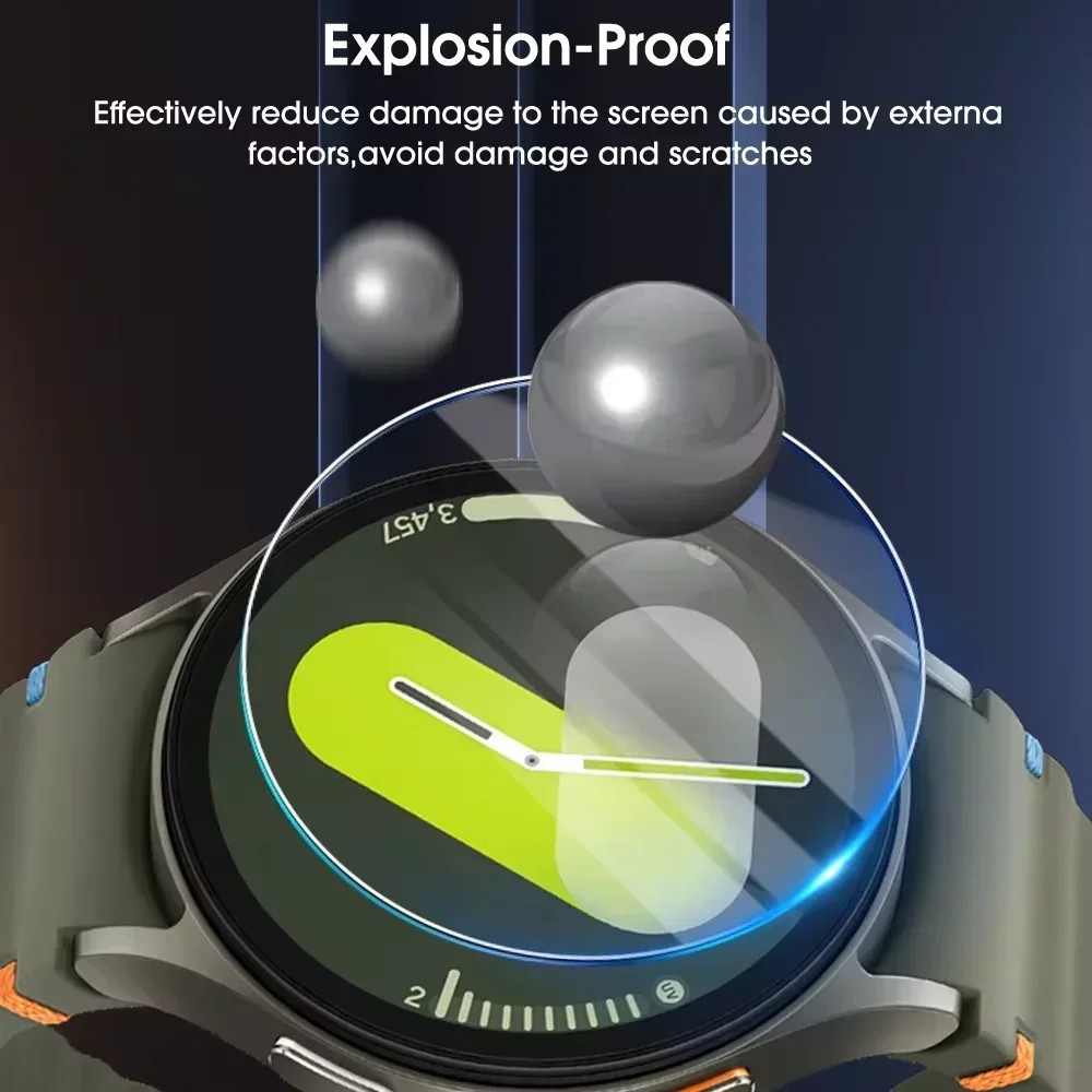 Protective Screen Film For Samsung Galaxy Watch 8/7/6/5/4 40/44mm Ultra 47mm Tempered Glass Film Quick Pasting Watch 6/4 Classic