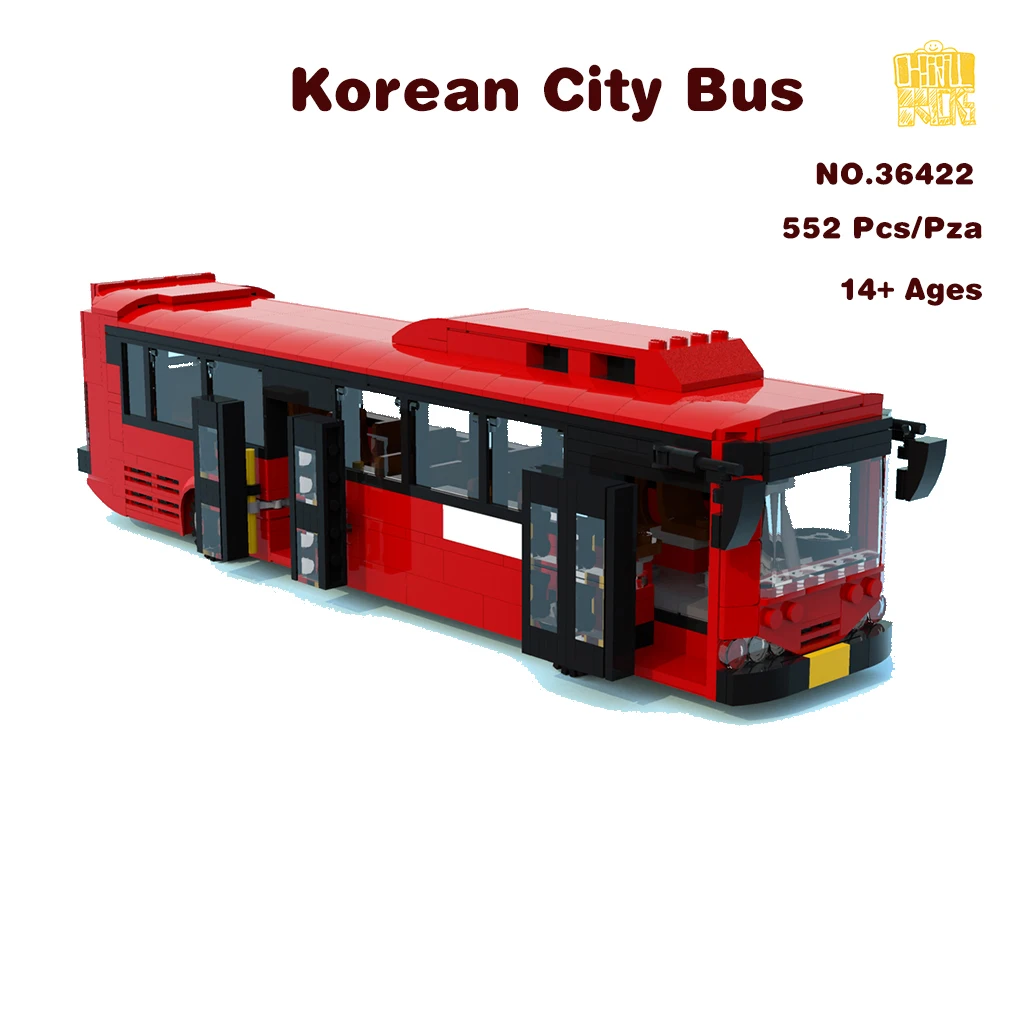 

MOC-36422 Korean City Bus Model With PDF Drawings Building Blocks Bricks Kids Educational DIY Toys Birthday Christmas Gifts