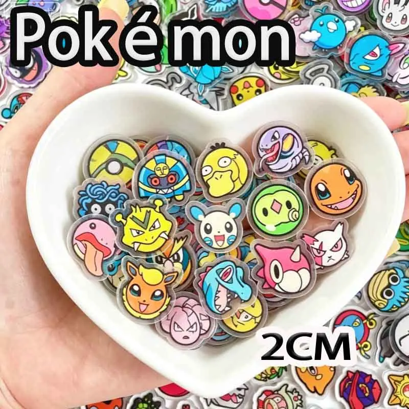 

100 pcs of 1/2 cm Pokémon acrylic sheets for DIY crafts suitable for fridge magnets phone case accessories fun gifts for friends