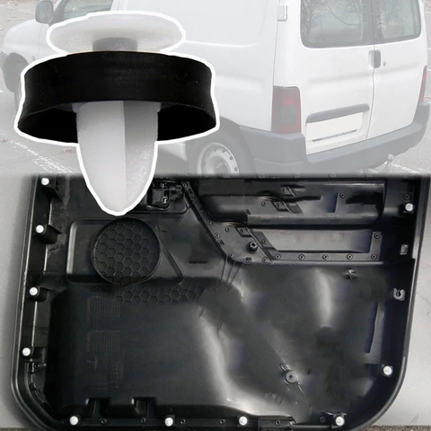 10 шт. для Peugeot Partner 1997-2007 2008 2009 2010 2011 Citroen Berlingo первая дверная карта боковой молдинг зажим бампер полоса заклепка