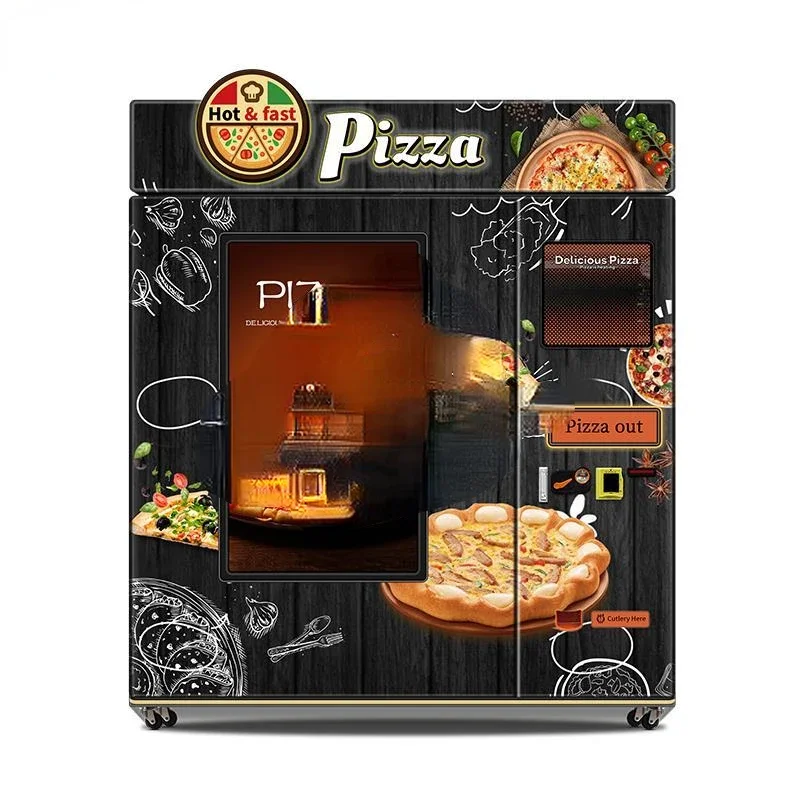 Vendite calde Distributore automatico per pizza per alimenti rapidi Distributore automatico a grande schermo Logo personalizzato Luce a LED sulla macchina